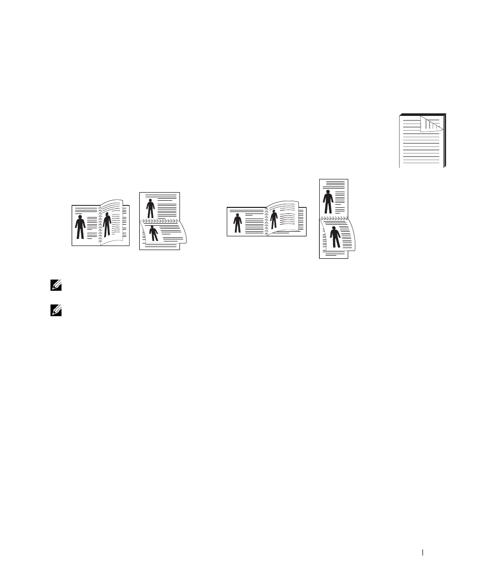 Printing on both sides of paper, E "printing on both sides of paper | Dell 2355dn Multifunction Mono Laser Printer User Manual | Page 130 / 344