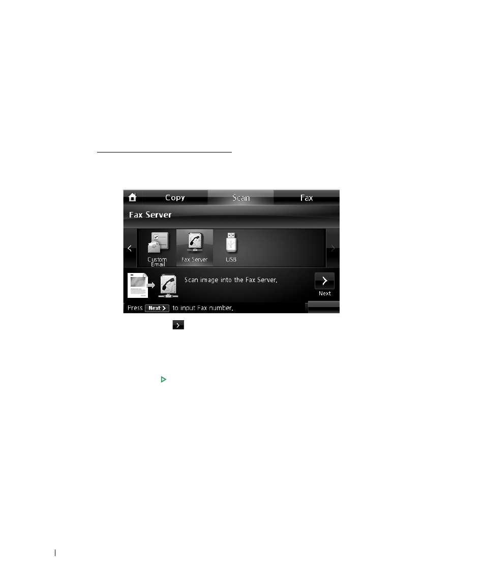 Scan to fax server | Dell 2355dn Multifunction Mono Laser Printer User Manual | Page 167 / 344