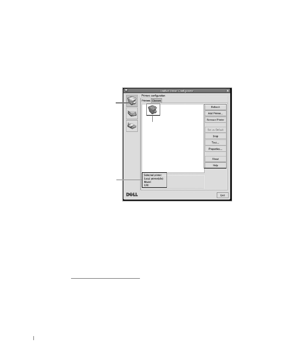 Printers configuration | Dell 2355dn Multifunction Mono Laser Printer User Manual | Page 251 / 344