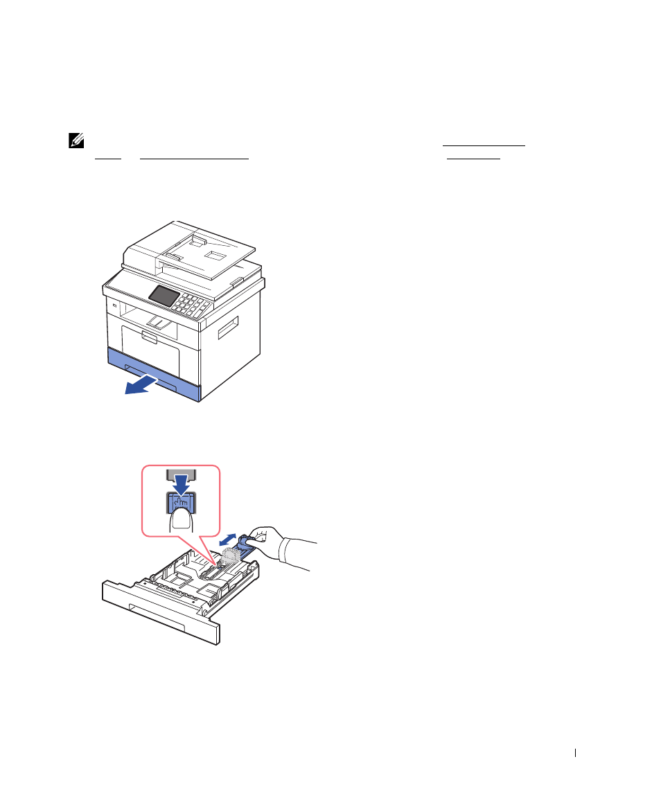 Loading paper | Dell 2355dn Multifunction Mono Laser Printer User Manual | Page 32 / 344