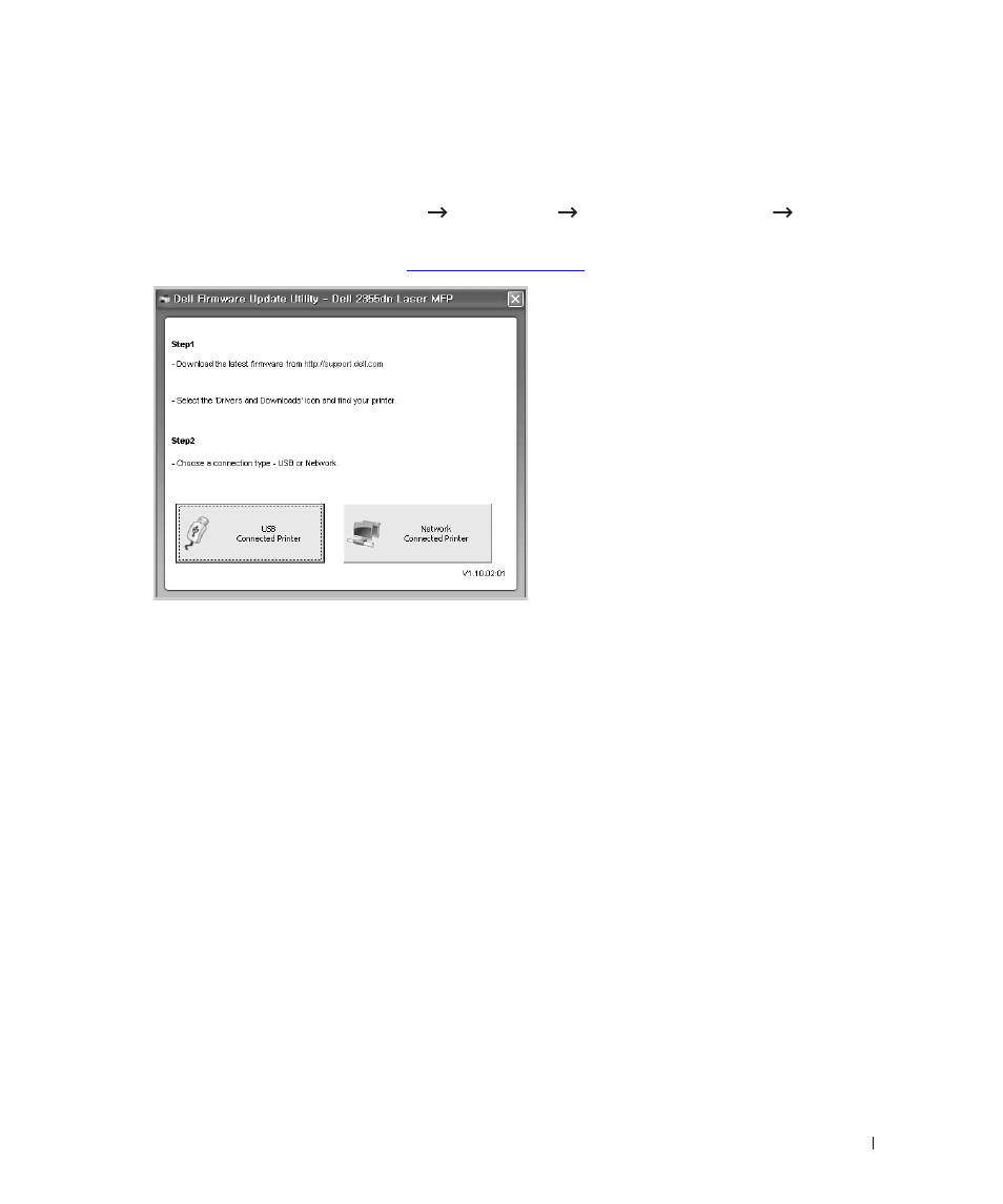 Firmware update utility | Dell 2355dn Multifunction Mono Laser Printer User Manual | Page 76 / 344