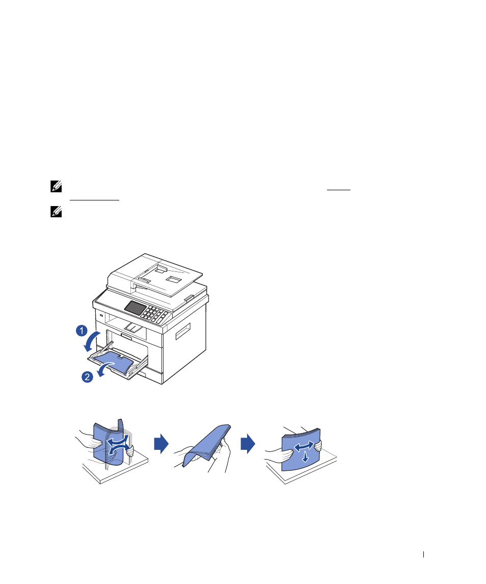 Using the mpf (multi purpose feeder), Using the mpf (multi purpose, Feeder) | Dell 2355dn Multifunction Mono Laser Printer User Manual | Page 98 / 344