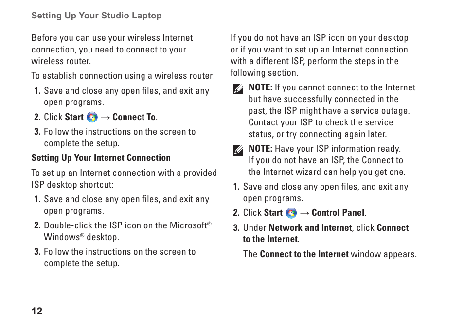 Dell Studio 1435 (Late 2008) User Manual | Page 12 / 76