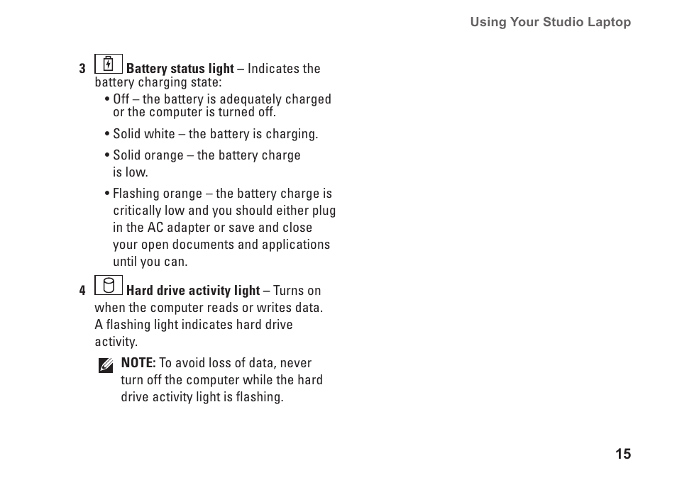 Dell Studio 1435 (Late 2008) User Manual | Page 15 / 76