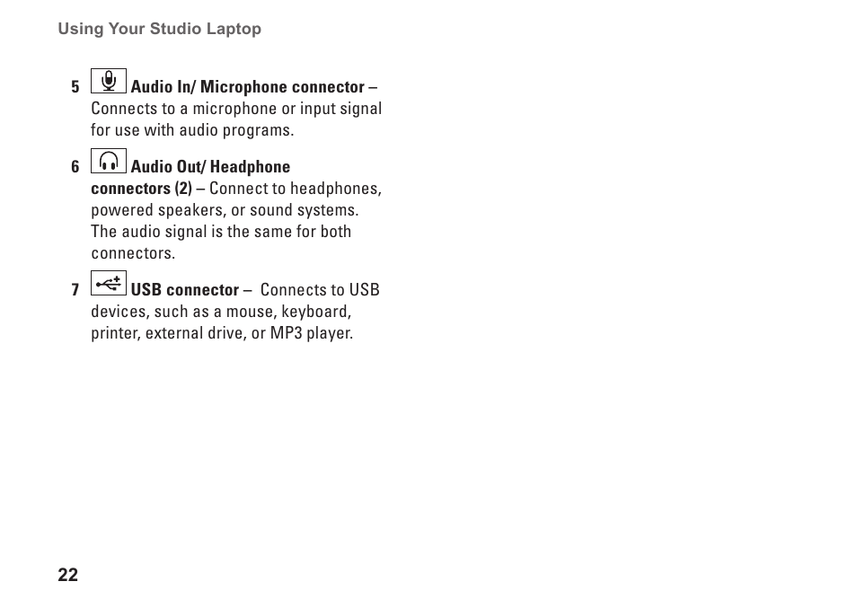 Dell Studio 1435 (Late 2008) User Manual | Page 22 / 76