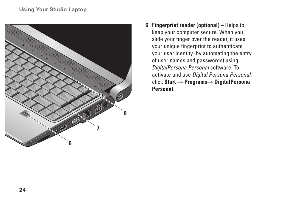 Dell Studio 1435 (Late 2008) User Manual | Page 24 / 76