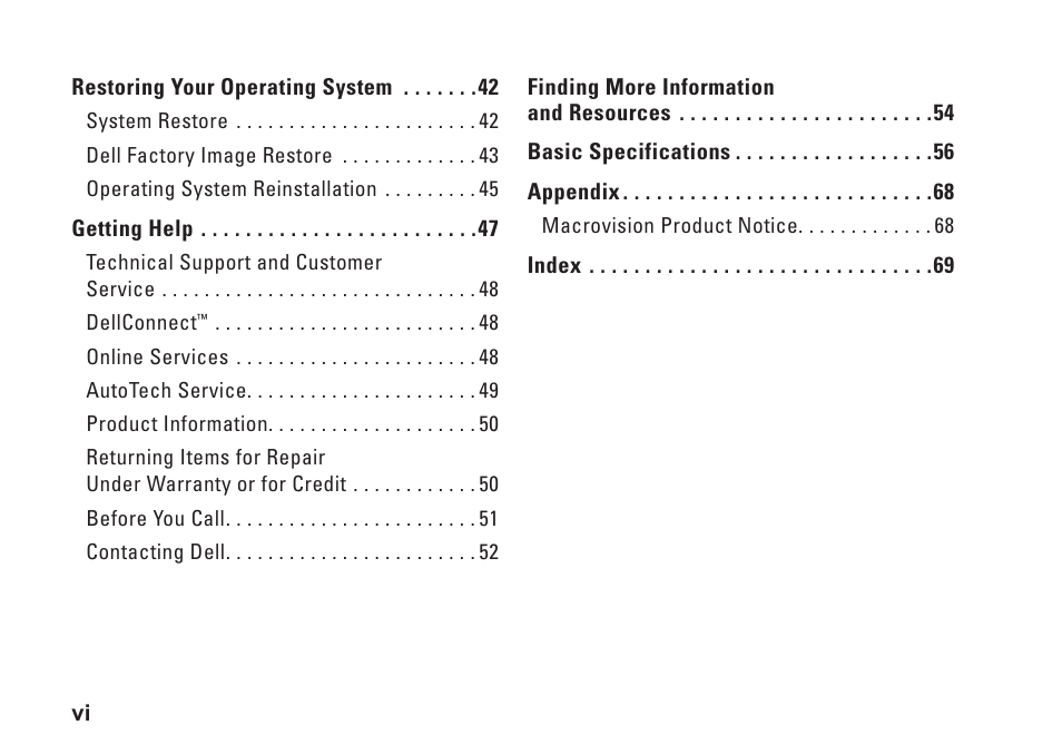 Dell Studio 1435 (Late 2008) User Manual | Page 6 / 76