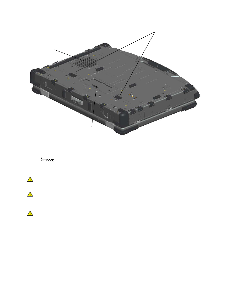 Bottom view, Battery removal | Dell Latitude E6400 XFR (Mid 2008) User Manual | Page 4 / 21