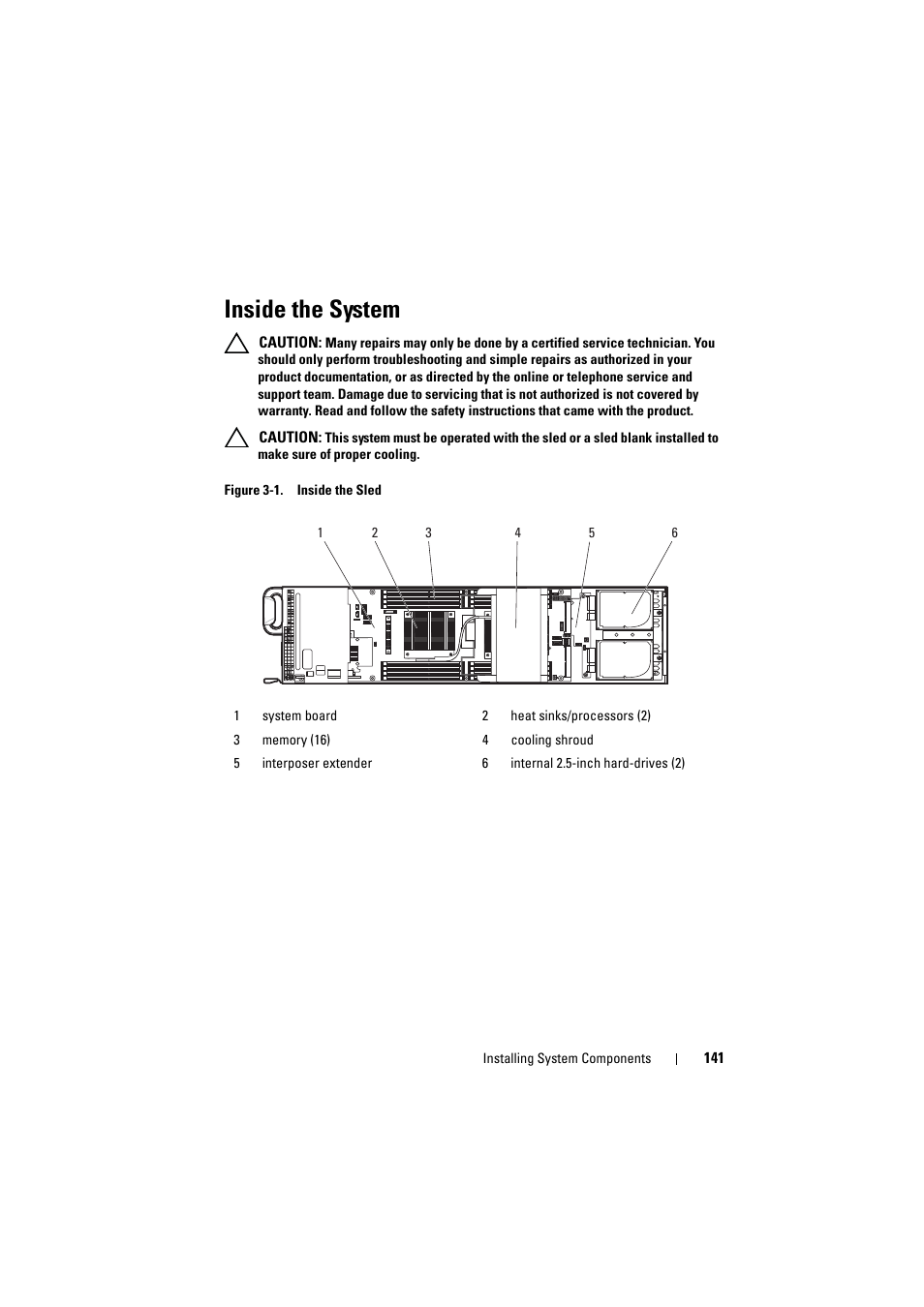 Inside the system | Dell PowerEdge C8000 User Manual | Page 141 / 248