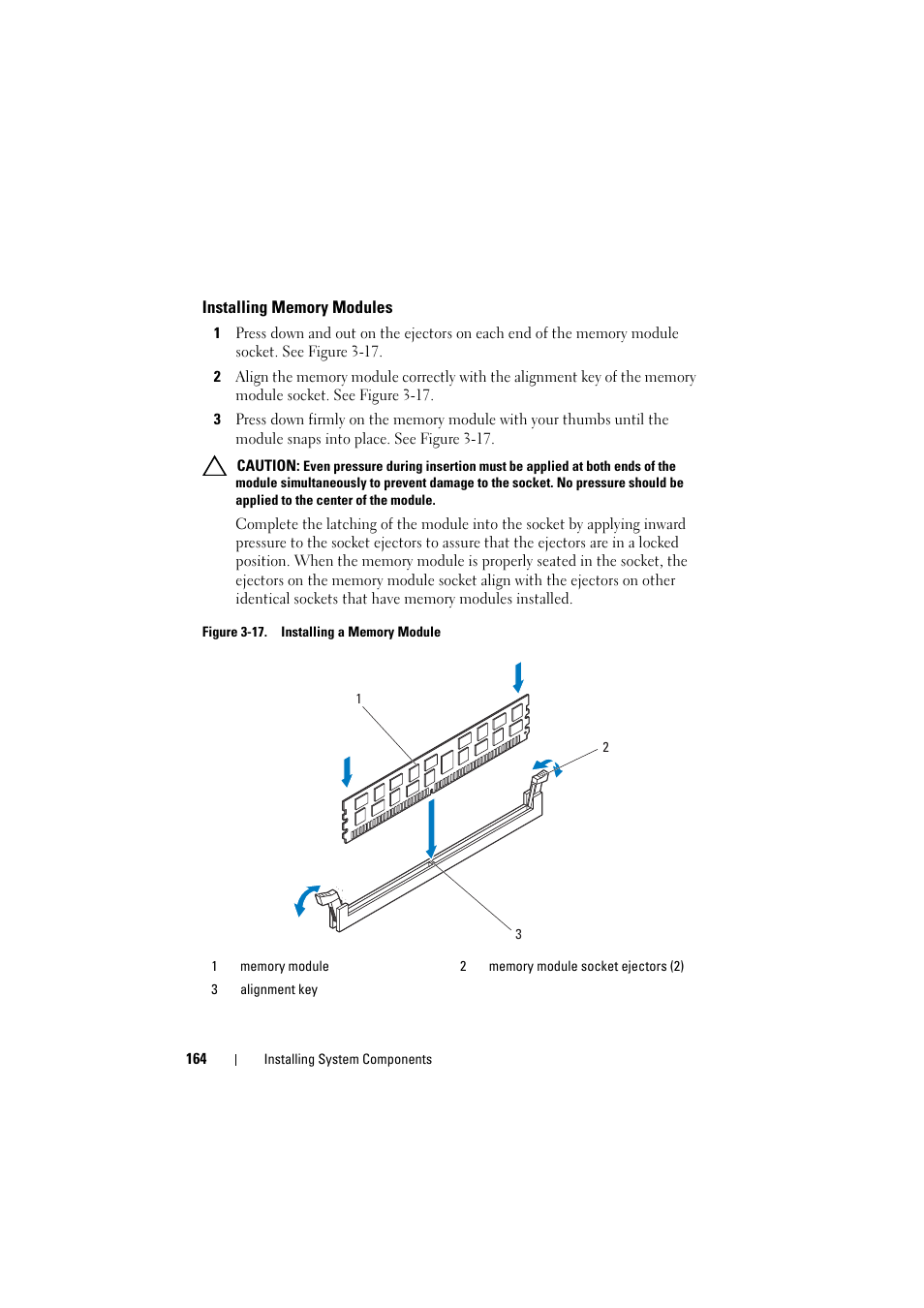 Installing memory modules | Dell PowerEdge C8000 User Manual | Page 164 / 248