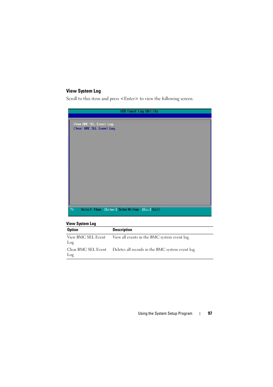View system log | Dell PowerEdge C8000 User Manual | Page 97 / 248