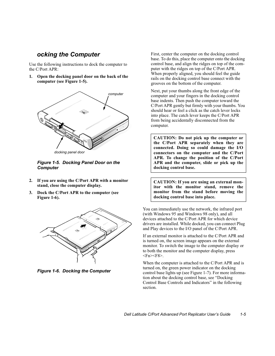Ocking the computer | Dell C/Port APR User Manual | Page 9 / 24