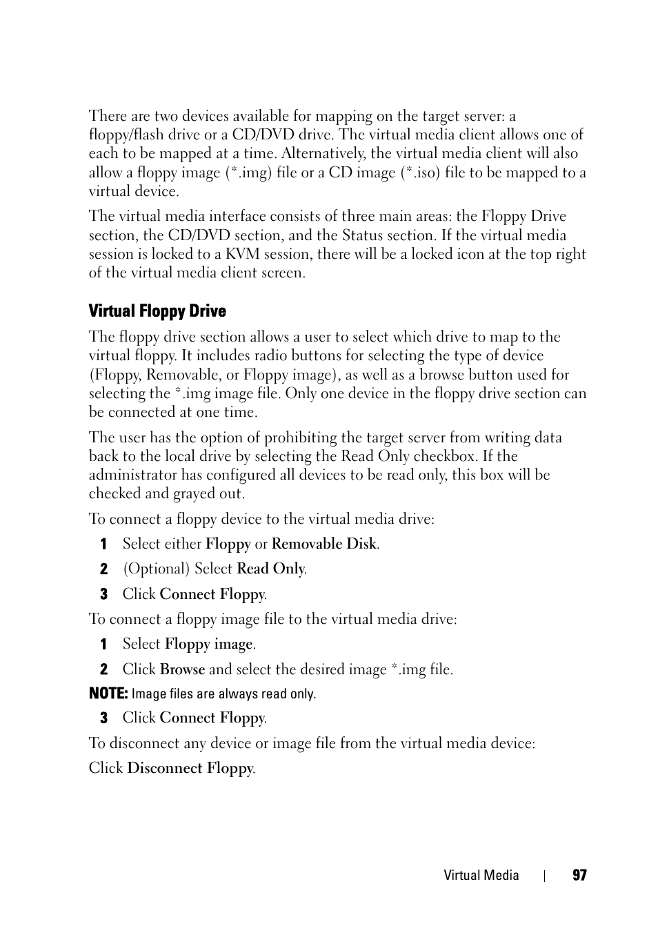Virtual floppy drive | Dell KVM 2321DS User Manual | Page 113 / 244