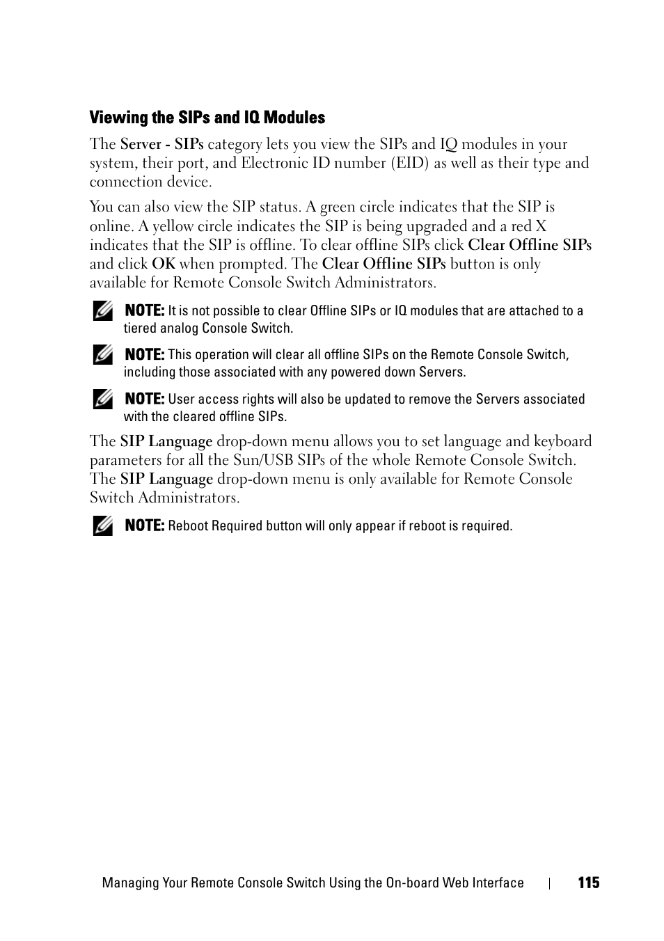 Viewing the sips and iq modules | Dell KVM 2321DS User Manual | Page 131 / 244