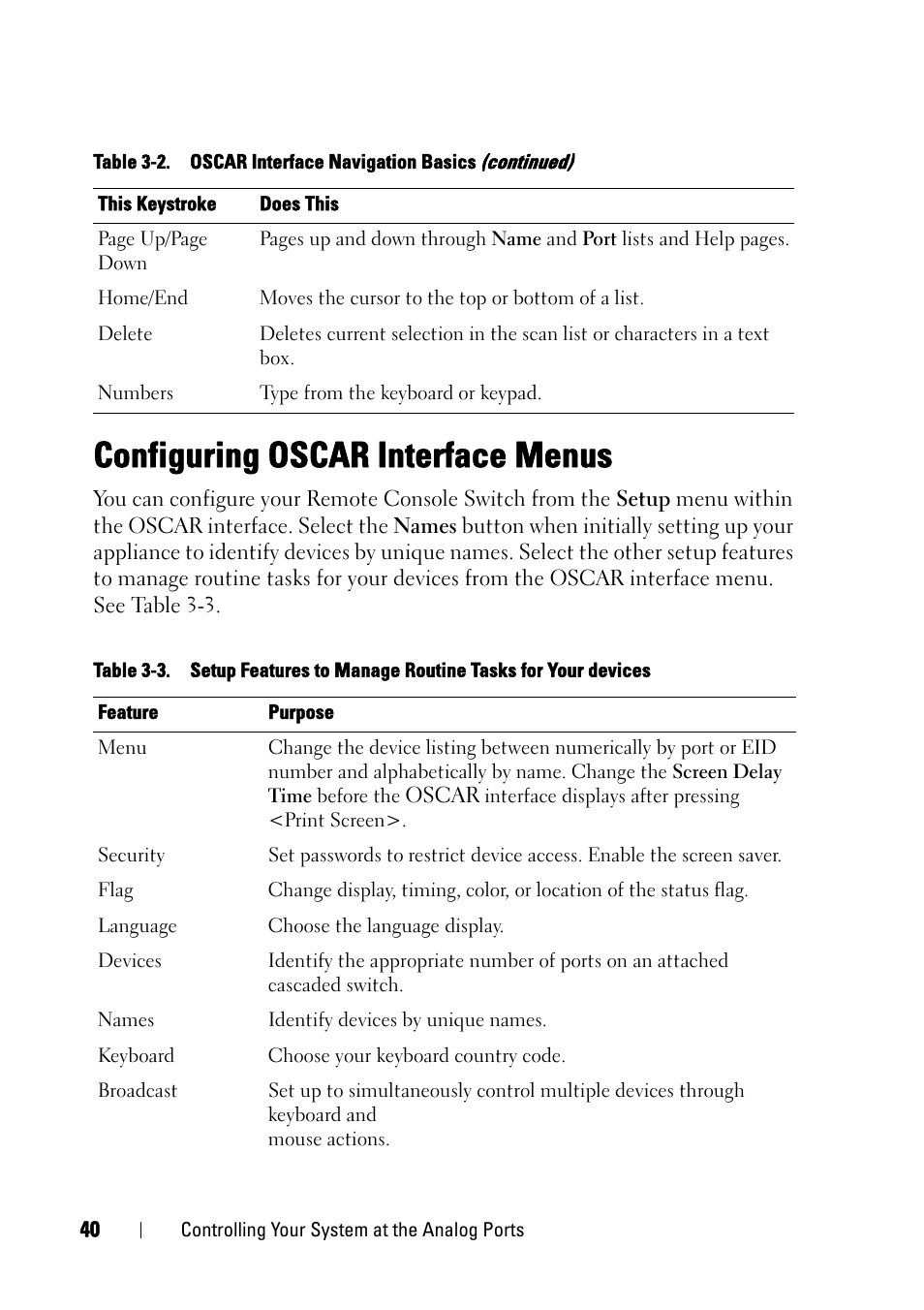 Configuring oscar interface menus | Dell KVM 2321DS User Manual | Page 56 / 244