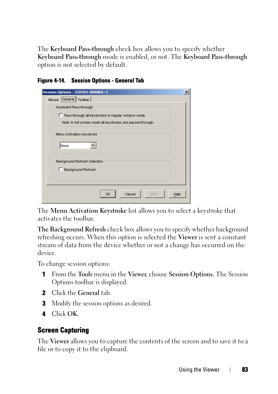 Screen capturing | Dell KVM 2321DS User Manual | Page 99 / 244
