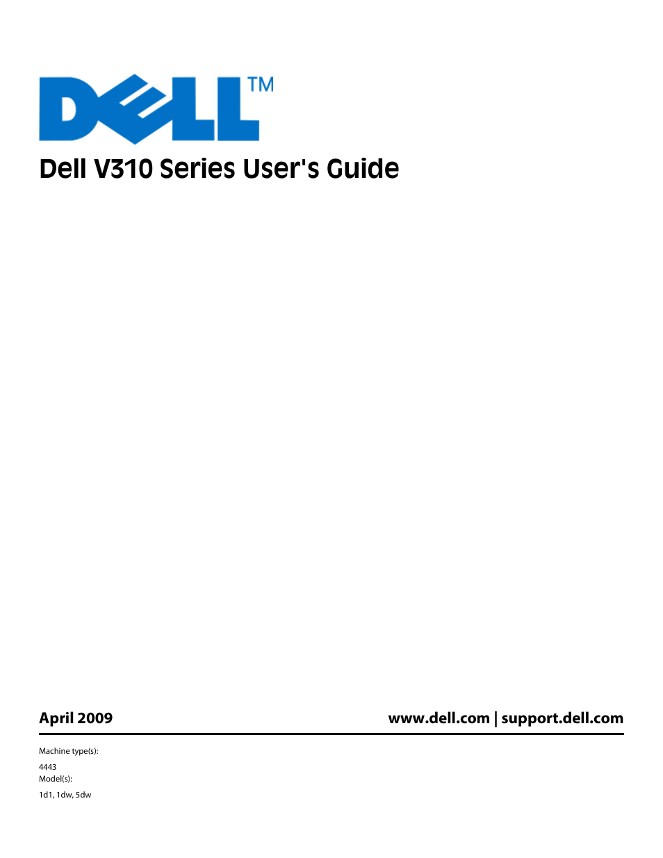 Dell V313 All In One Inkjet Printer User Manual | 107 pages