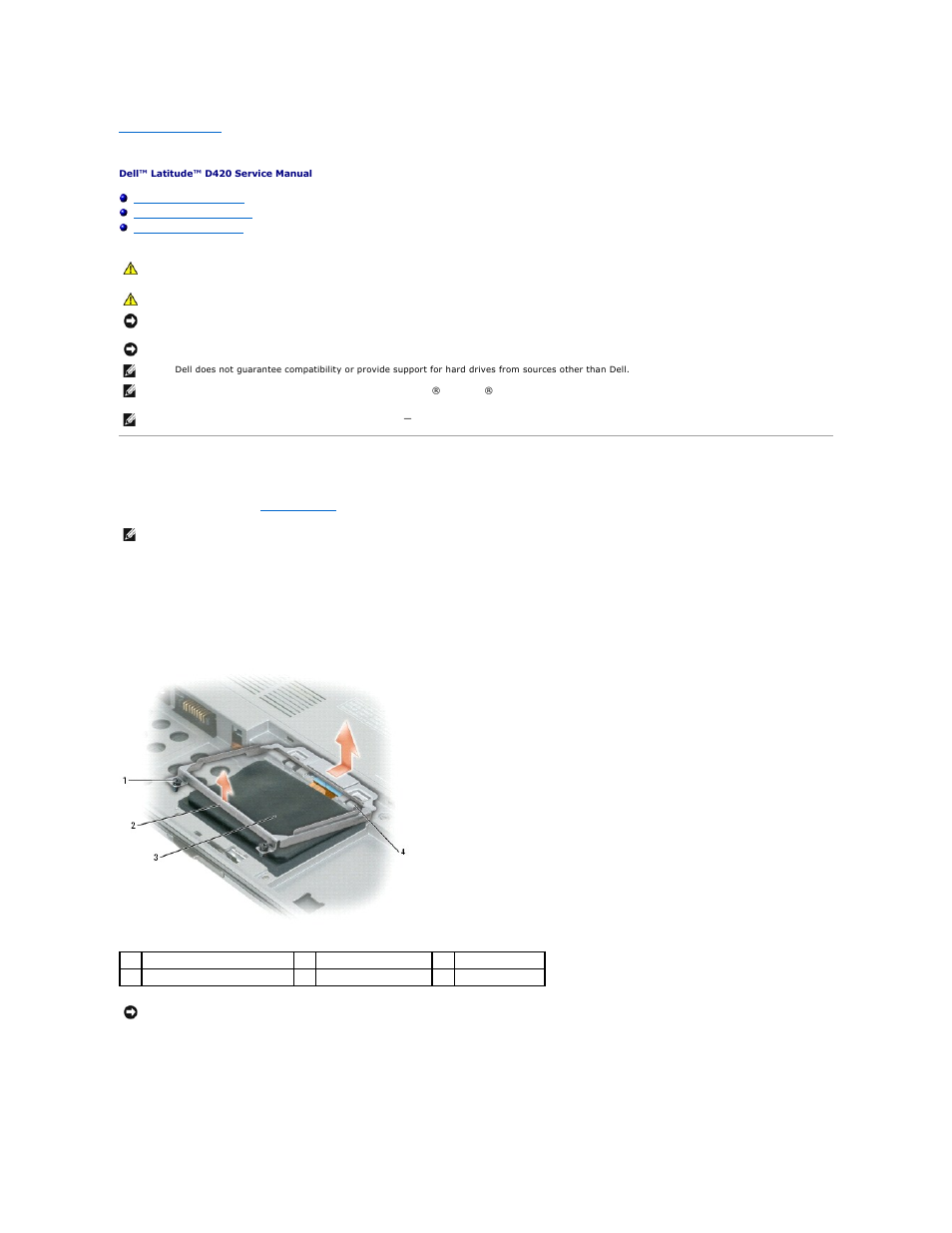Hard drive, Removing the hard drive | Dell Latitude D420 User Manual | Page 21 / 37