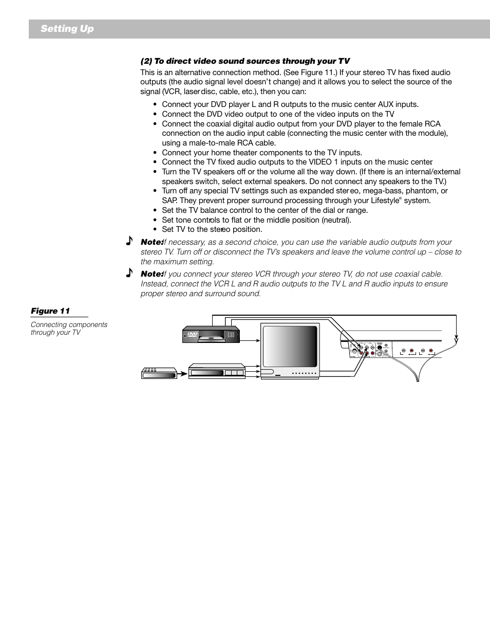 Setting up | Bose Lifestyle 30 Series II User Manual | Page 16 / 43