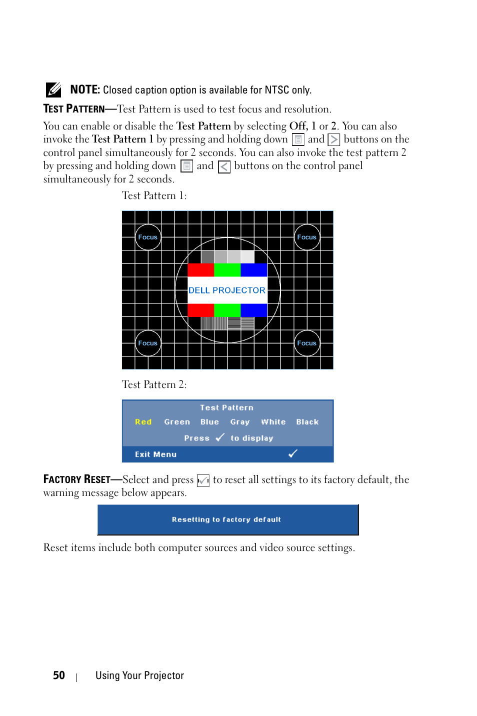 Dell 4610X Wireless Projector User Manual | Page 50 / 98
