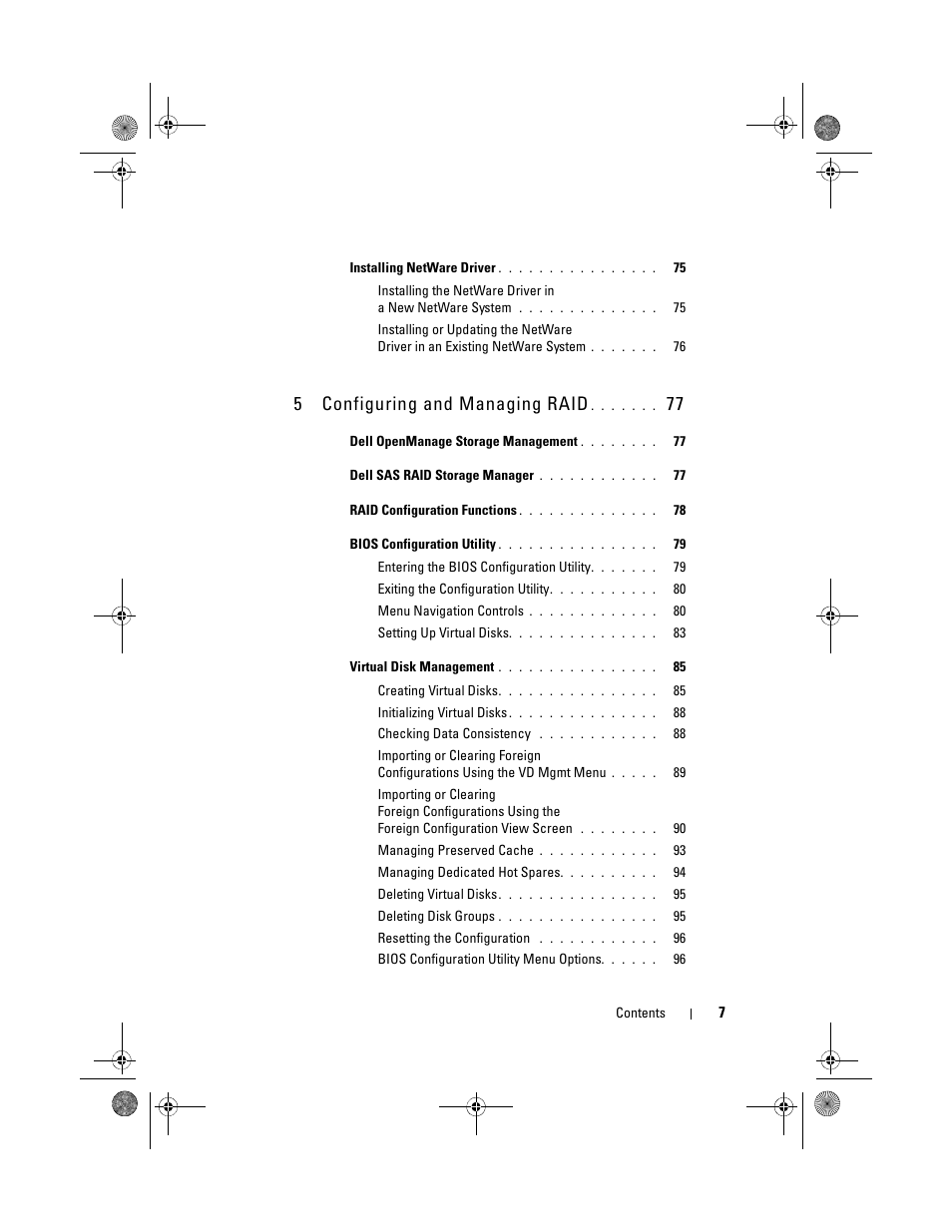 5configuring and managing raid | Dell PowerEdge RAID Controller 6i User Manual | Page 7 / 156