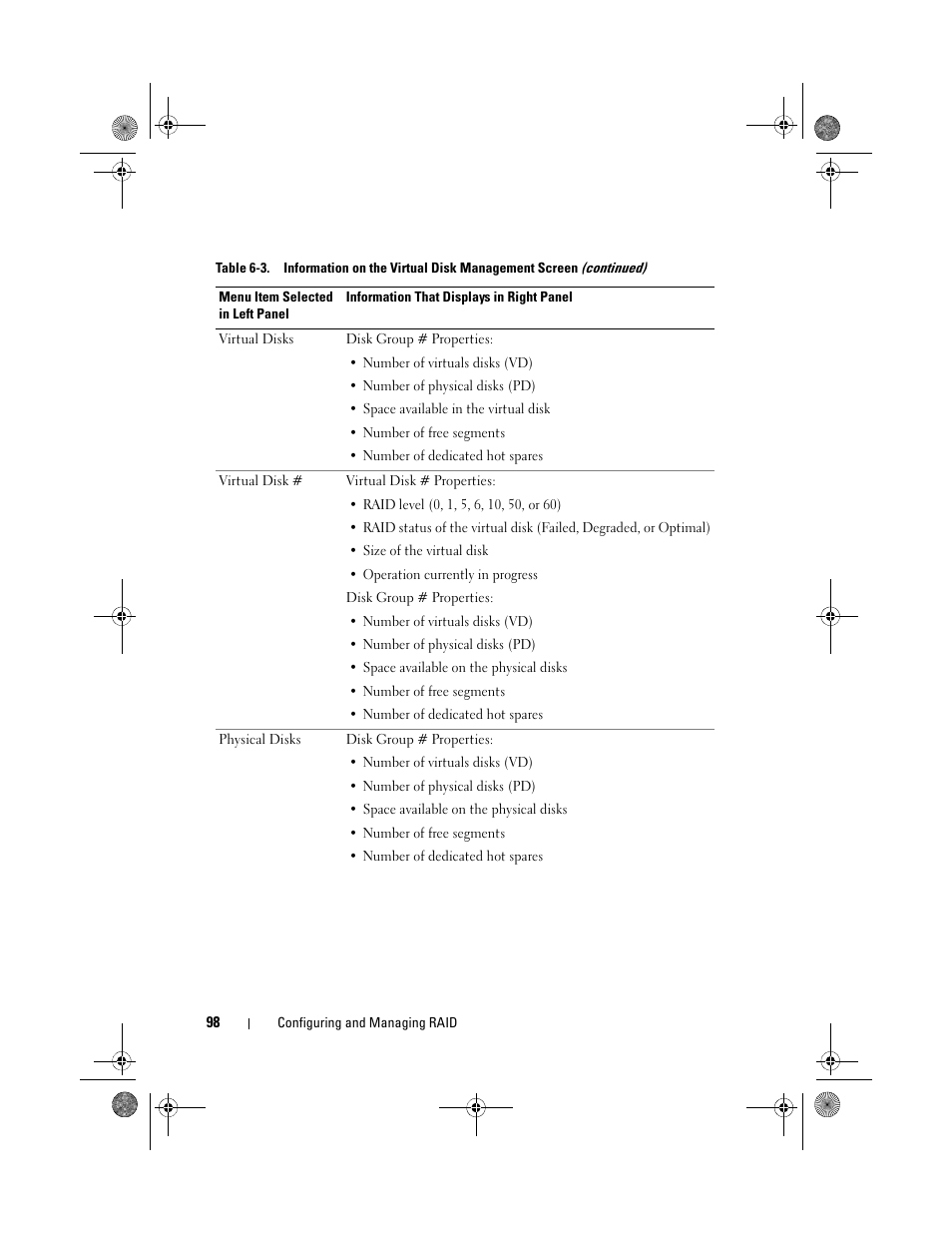 Dell PowerEdge RAID Controller 6i User Manual | Page 98 / 156