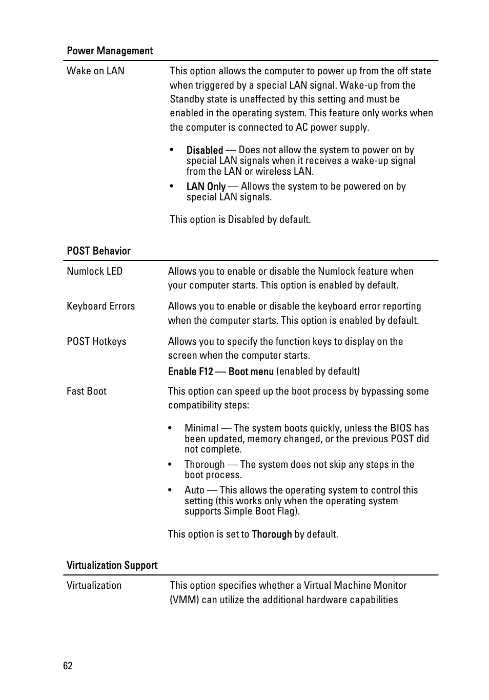 Dell OptiPlex 990 (Early 2011) User Manual | Page 62 / 97