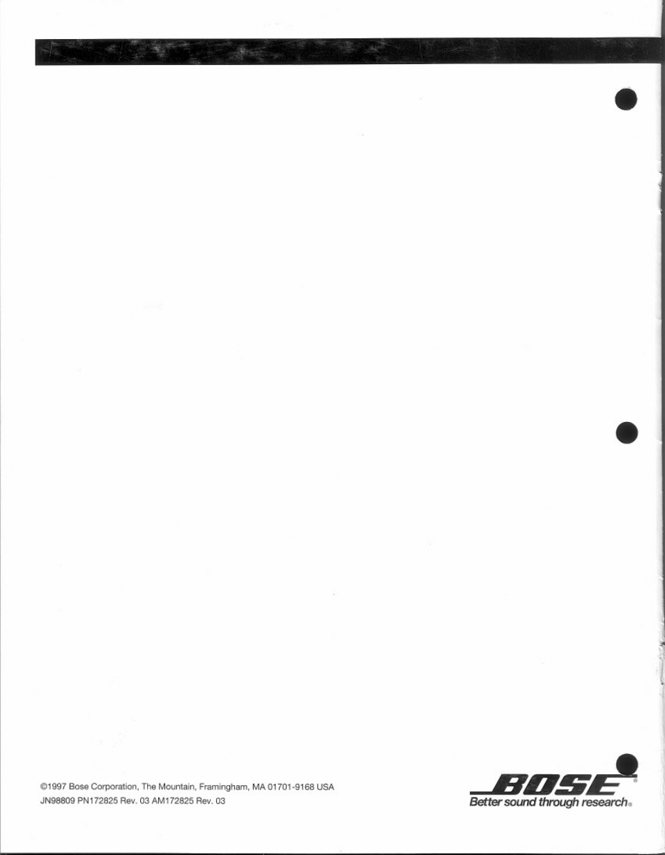 Bose Acoustimass 3 Series III User Manual | Page 11 / 11