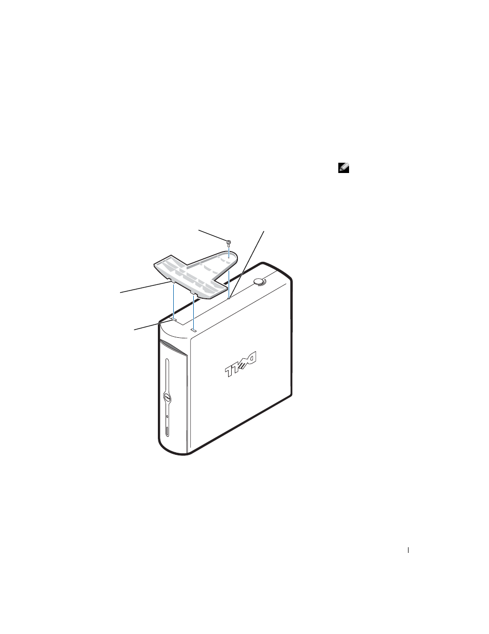 Attaching and removing the computer stand | Dell Dimension 4500C (Japan Only) User Manual | Page 21 / 110