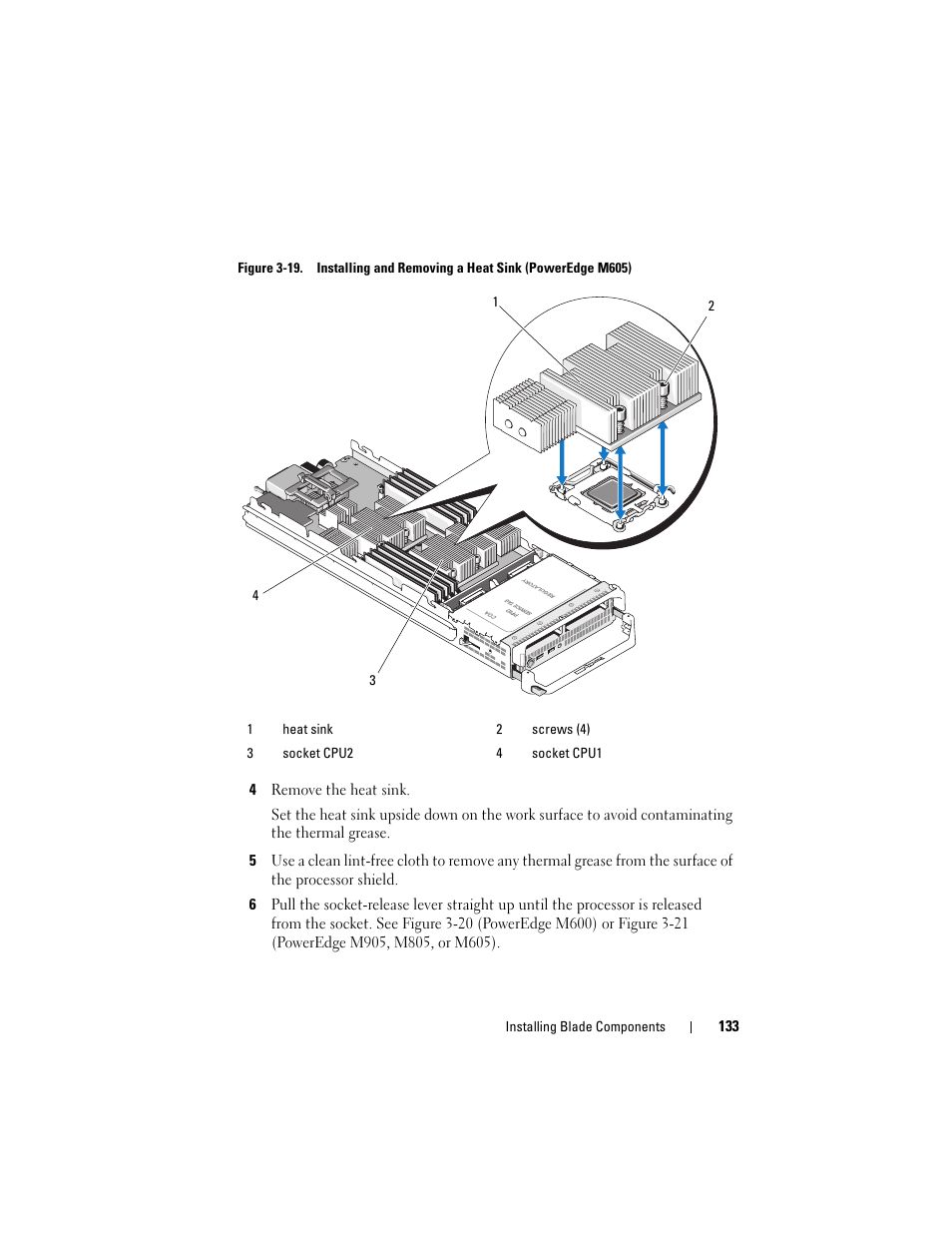 Oweredge m600) or figure 3-19 (p | Dell PowerEdge M605 User Manual | Page 133 / 236