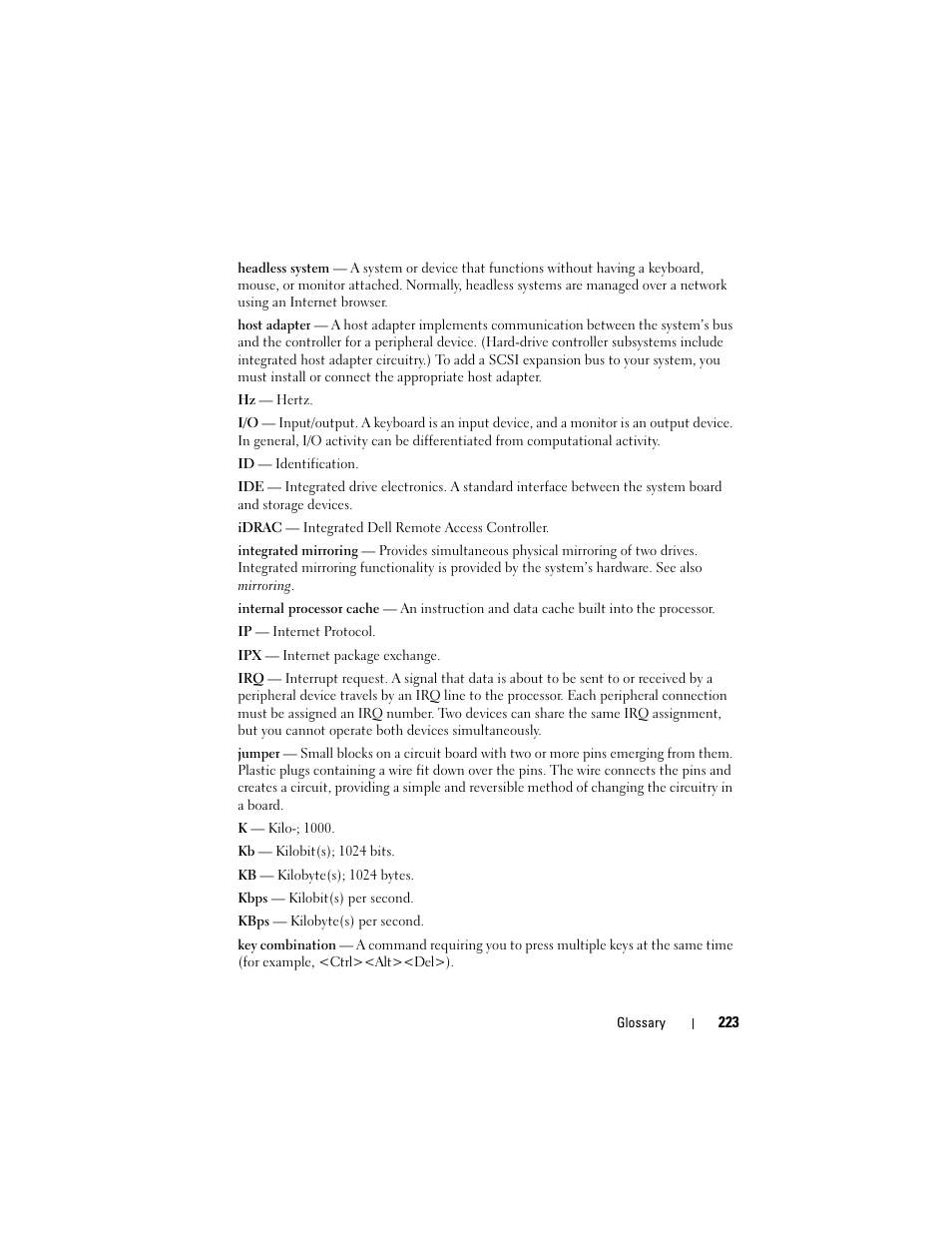 Dell PowerEdge M605 User Manual | Page 223 / 236