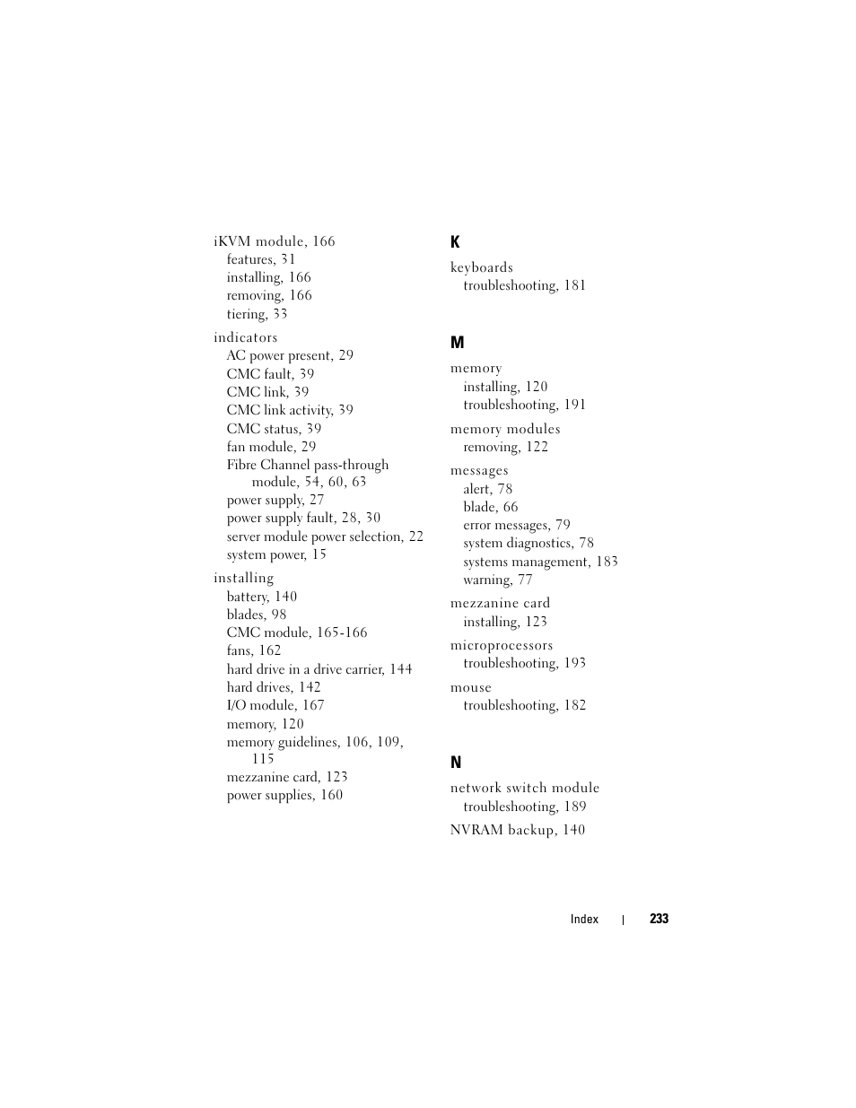 Dell PowerEdge M605 User Manual | Page 233 / 236