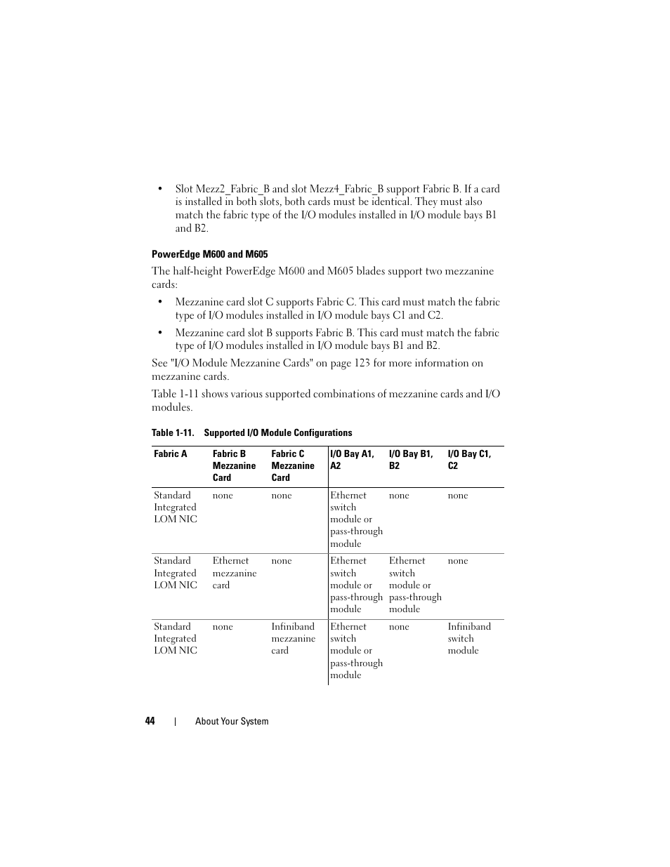 Dell PowerEdge M605 User Manual | Page 44 / 236