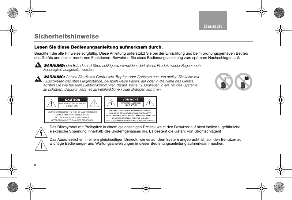 Soundlink adapter_og_deu_print, Sicherheitshinweise | Bose Soundlink AM323699 User Manual | Page 22 / 204