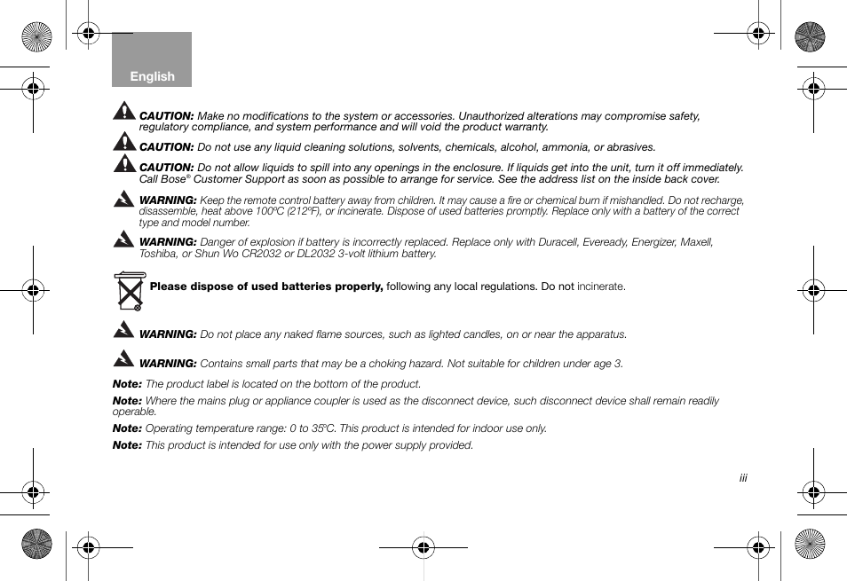 Bose Soundlink AM323699 User Manual | Page 3 / 204