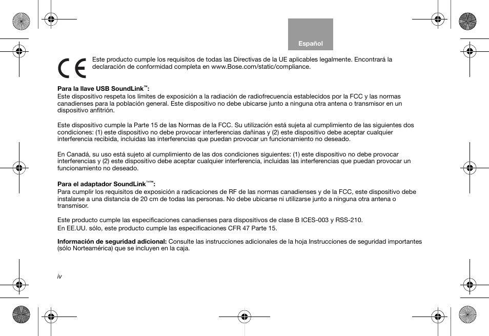 Bose Soundlink AM323699 User Manual | Page 44 / 204