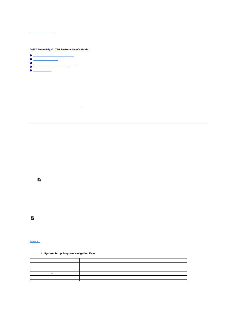 Using the system setup program, Entering the system setup program, Responding to error messages | Dell PowerEdge 750 User Manual | Page 14 / 34
