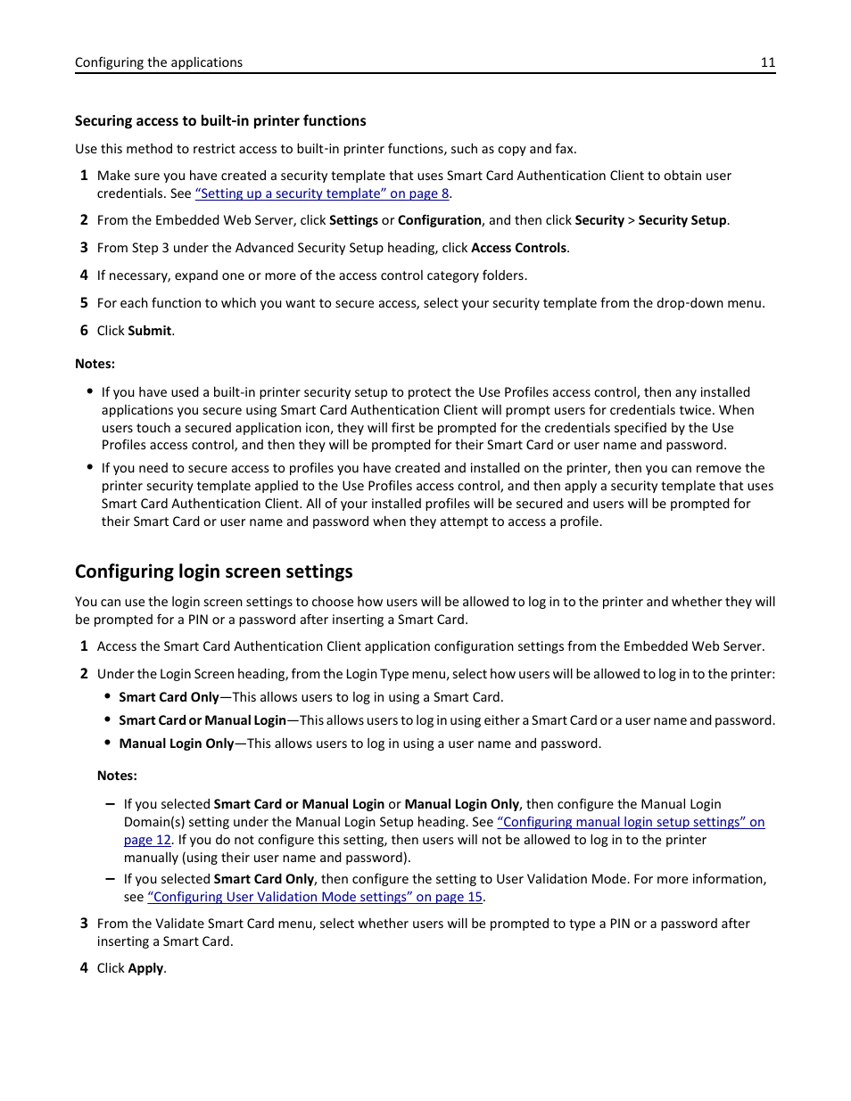 Configuring login screen settings | Dell B5465dnf Mono Laser Printer MFP User Manual | Page 11 / 52