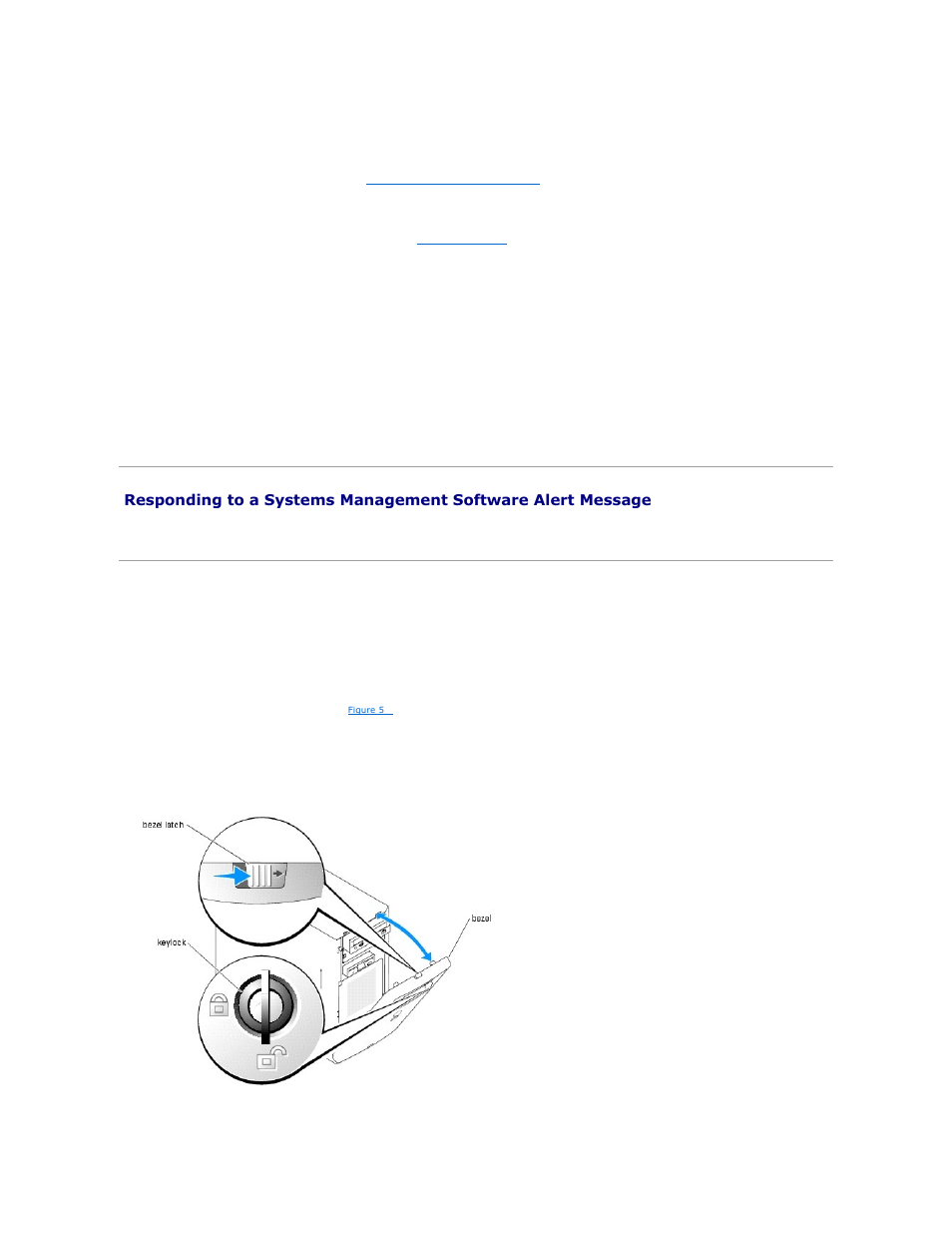 Opening the system, Removing the bezel | Dell PowerEdge 800 User Manual | Page 29 / 82