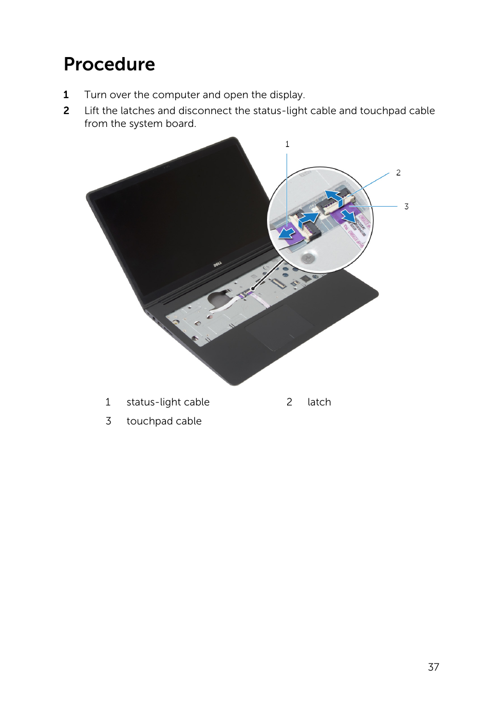 Procedure | Dell Inspiron 15 (5547, Early 2014) User Manual | Page 37 / 89