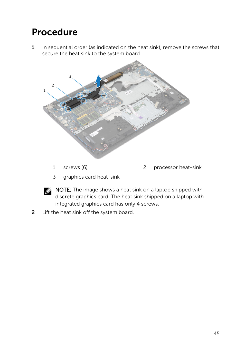 Procedure | Dell Inspiron 15 (5547, Early 2014) User Manual | Page 45 / 89