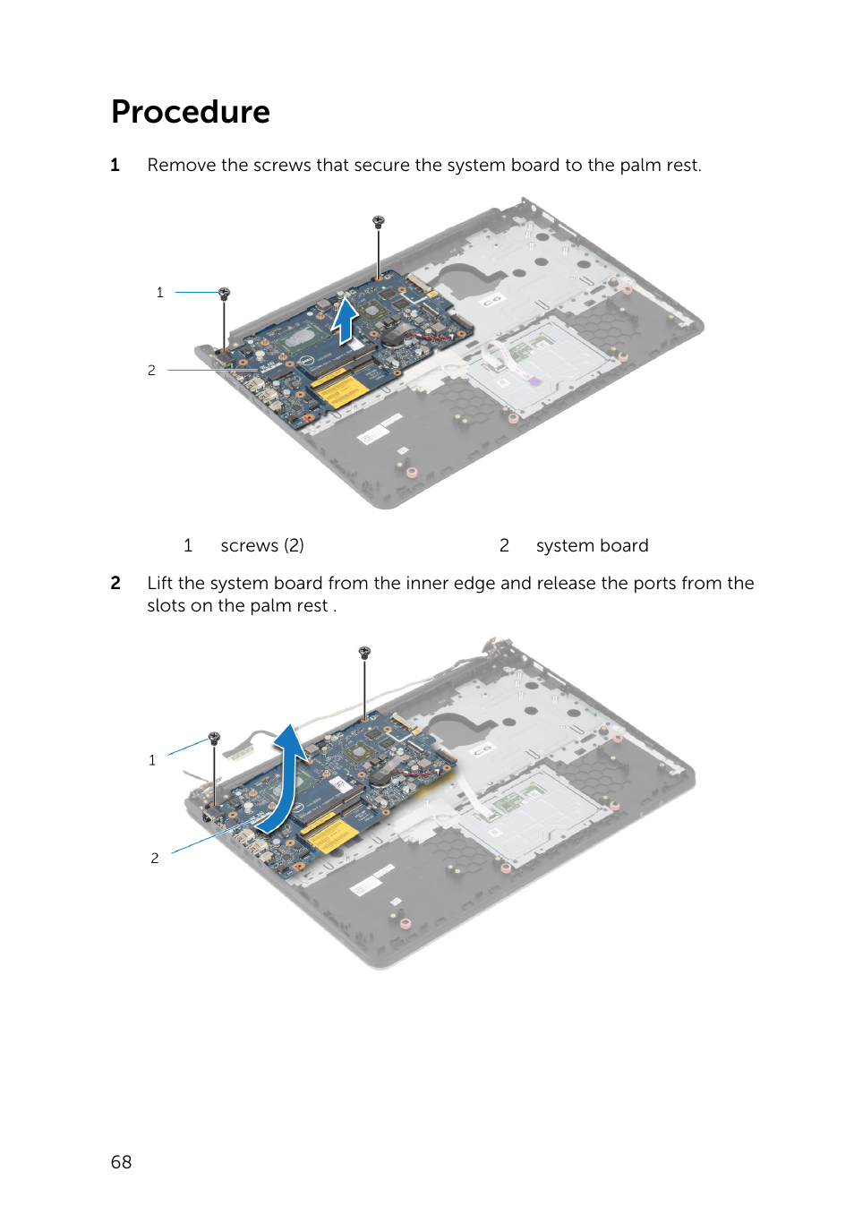 Procedure | Dell Inspiron 15 (5547, Early 2014) User Manual | Page 68 / 89