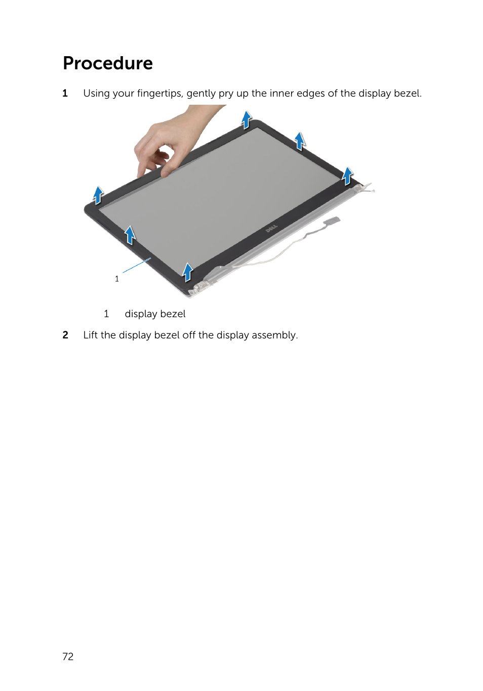 Procedure | Dell Inspiron 15 (5547, Early 2014) User Manual | Page 72 / 89