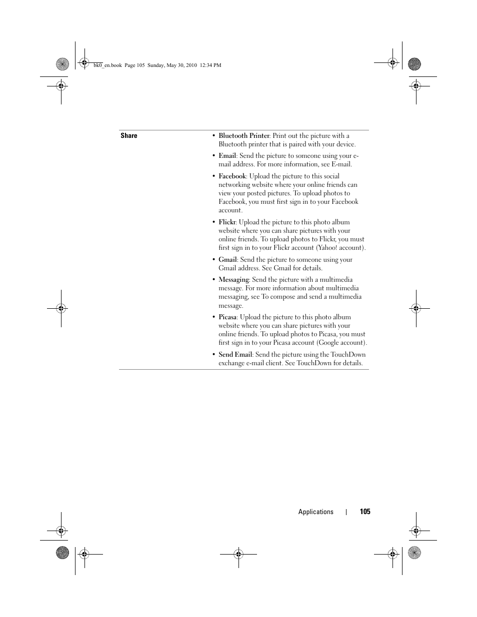 Dell STREAK mobile User Manual | Page 105 / 140