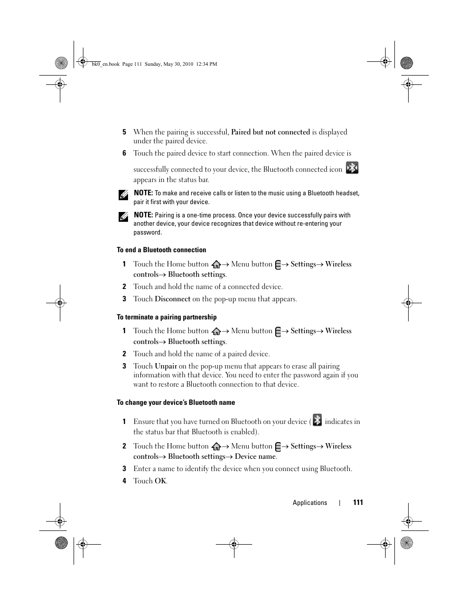 Dell STREAK mobile User Manual | Page 111 / 140