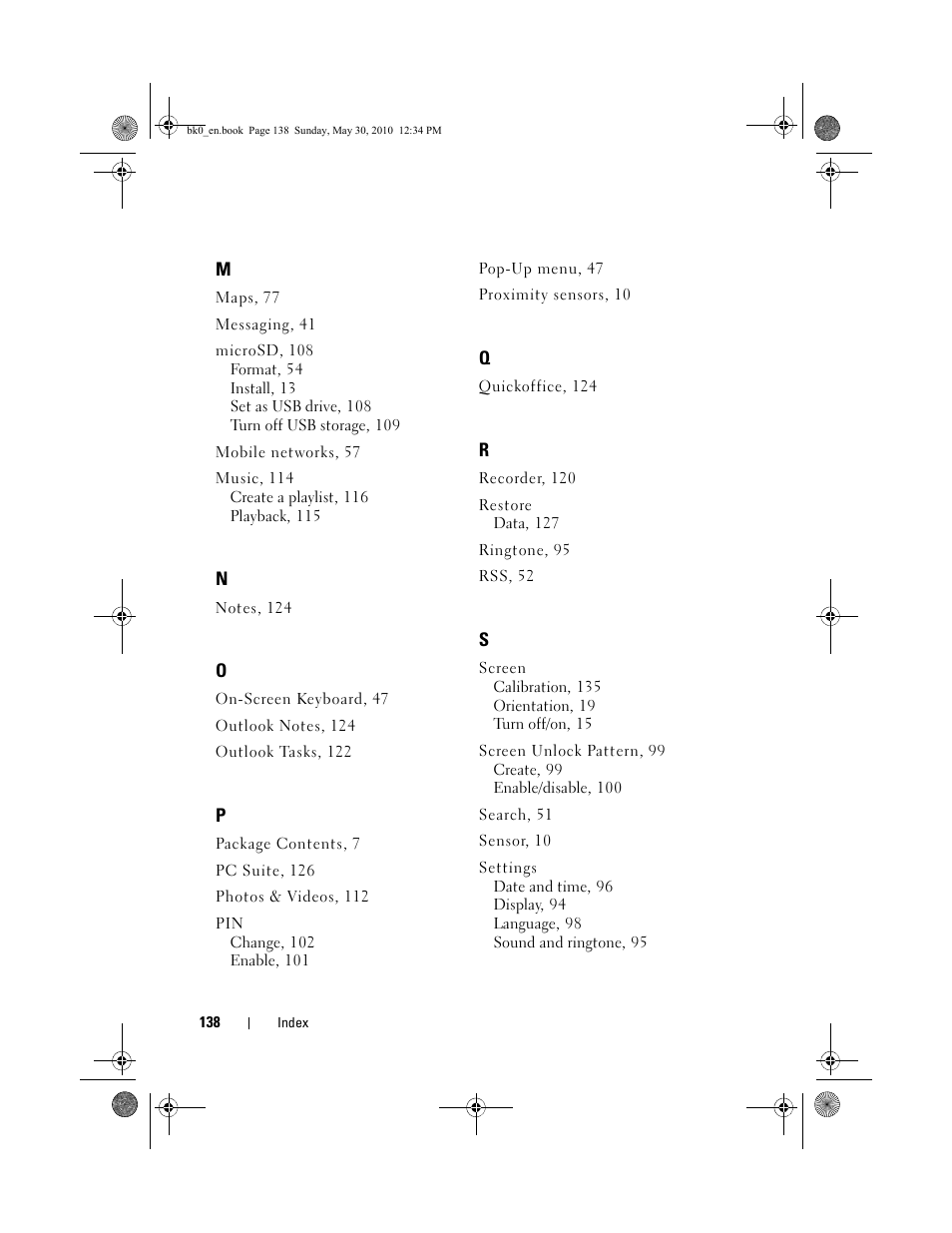 Dell STREAK mobile User Manual | Page 138 / 140