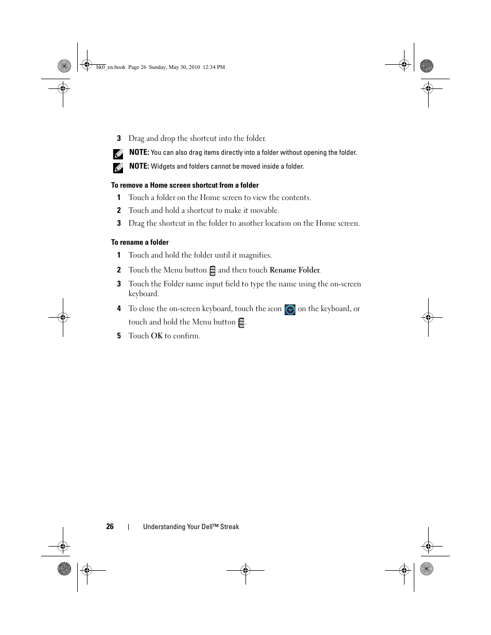 Dell STREAK mobile User Manual | Page 26 / 140