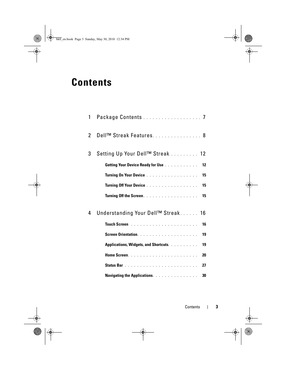 Dell STREAK mobile User Manual | Page 3 / 140
