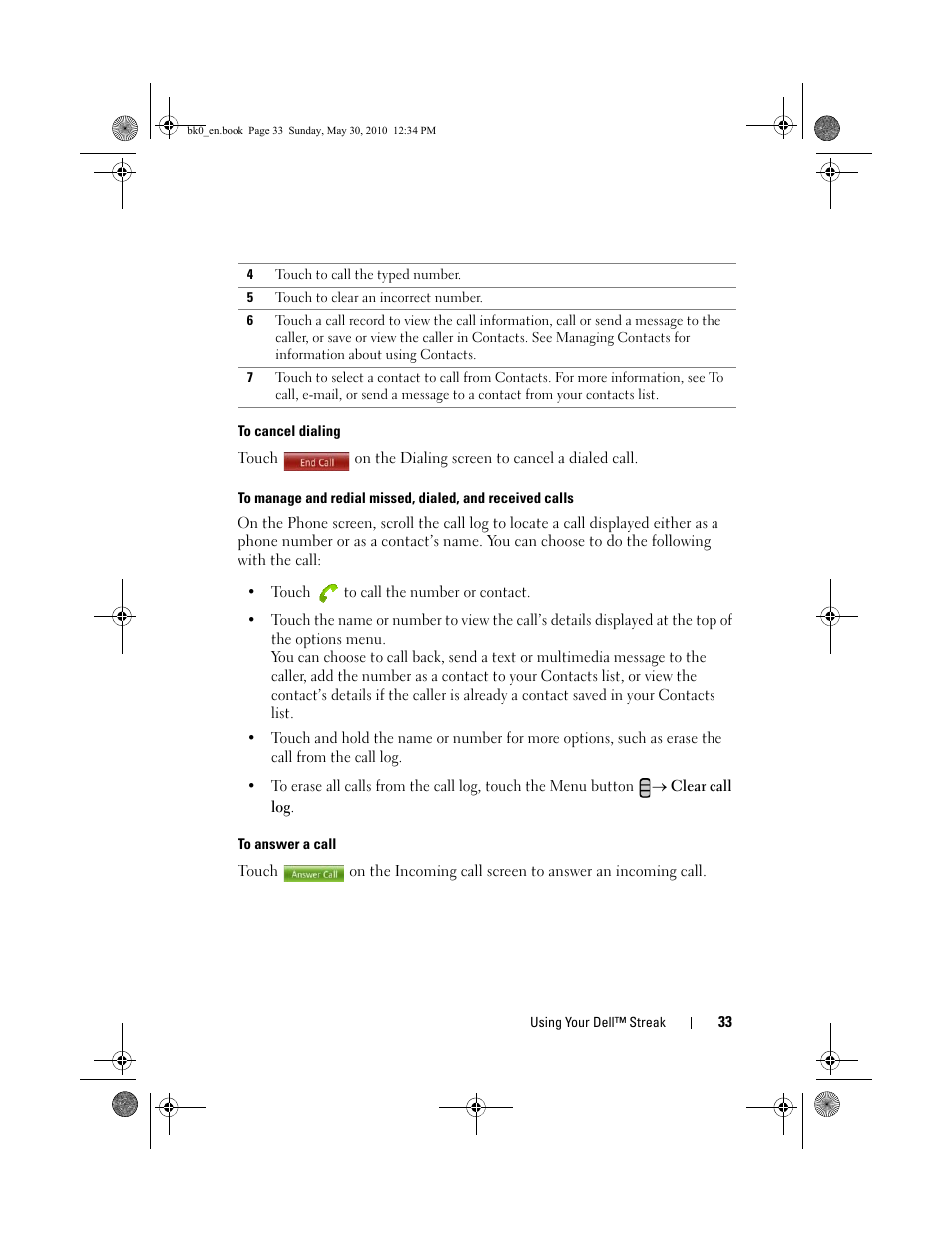 Dell STREAK mobile User Manual | Page 33 / 140