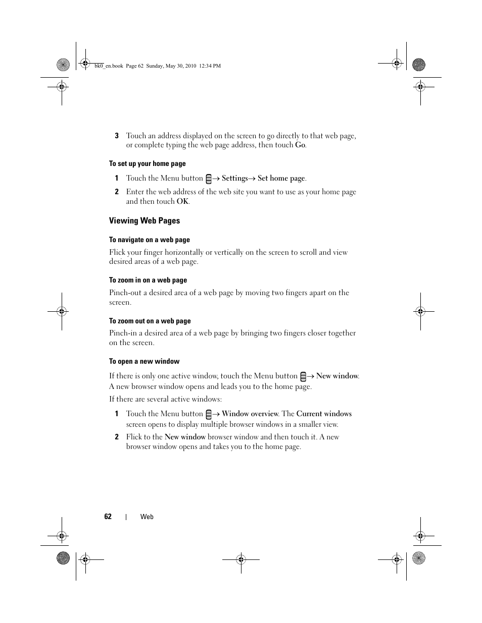 Dell STREAK mobile User Manual | Page 62 / 140